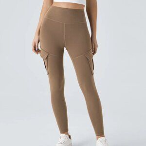 High Waisted Cargo Pocket Skinny Yoga Leggings